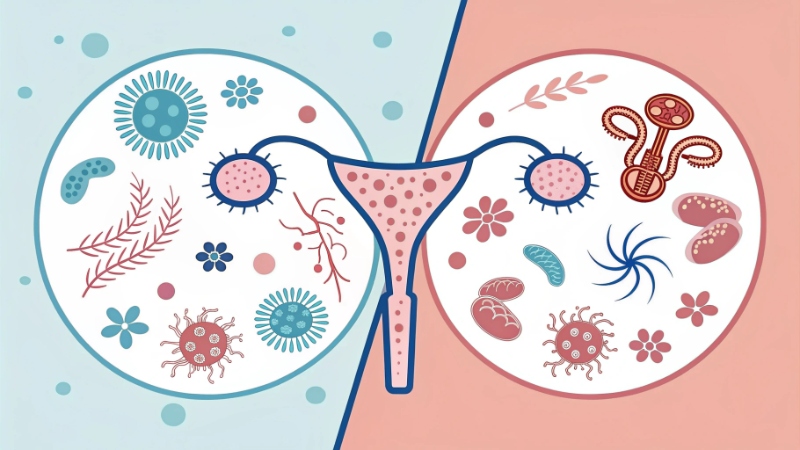 الفرق بين الإفرازات الناتجة عن العدوى الفطرية والعدوى البكتيرية لدى النساء
