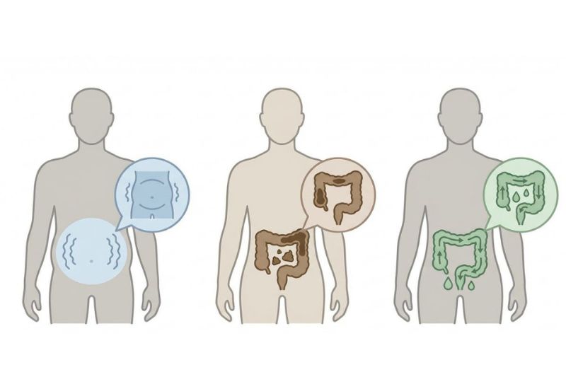 أنواع مختلفة من أعراض القولون العصبي بين الأشخاص