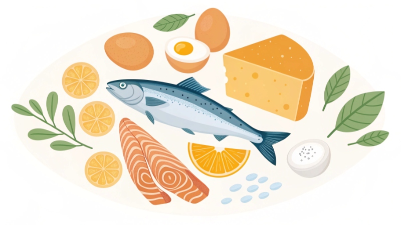 مصادر غذائية طبيعية تحتوي على فيتامين د