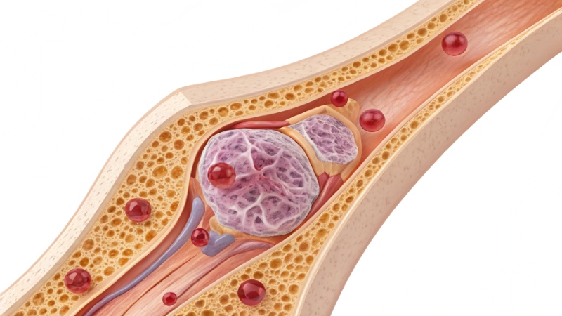 ترسّب بلورات حمض اليوريك داخل مفصل ملتهب