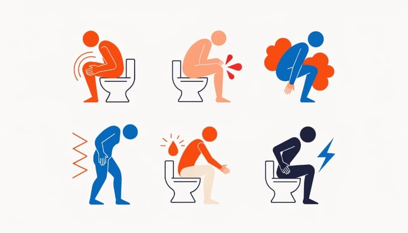 أعراض البواسير والشرخ الشرجي