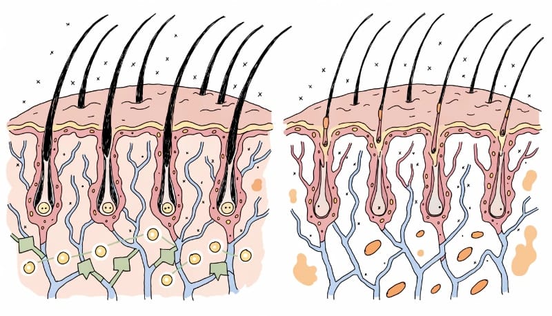 تأثير نقص فيتامين B12 على صحة الشعر