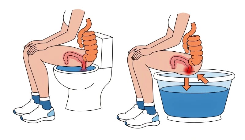 الجلوس في ماء دافئ لتخفيف الألم