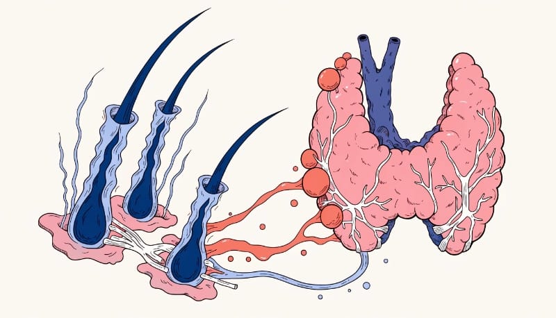 تأثير اضطرابات الغدة الدرقية على الشعر