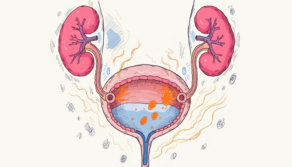 التهابات المسالك البولية في الجهاز البولي