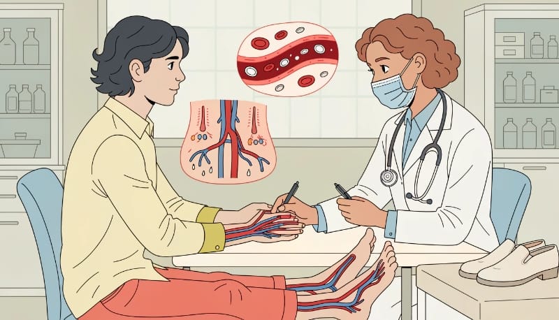 تشخيص ضعف الدورة الدموية وبرودة الأطراف
